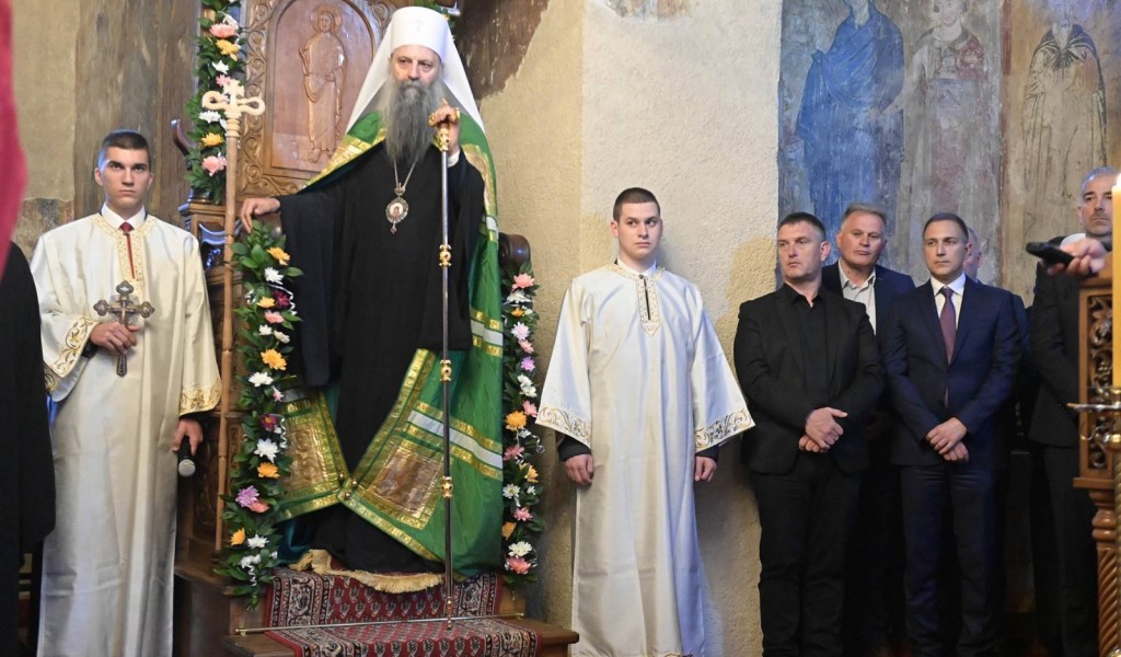 Minister Stefanović takes part in ceremony welcoming Patriarch Porfirije to Mileševa Monastery