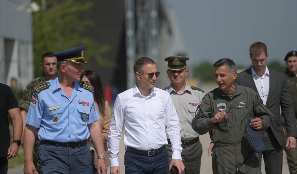 New hangar for aircraft storage at military airfield in Batajnica