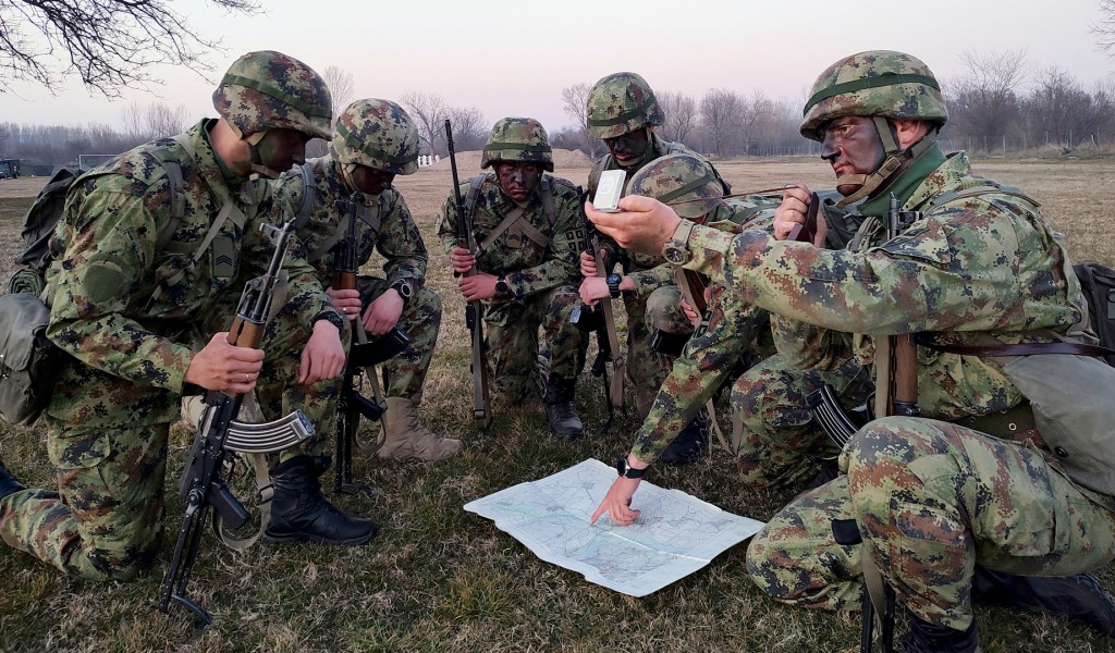 Basic NCO Course attendees in stationary camp