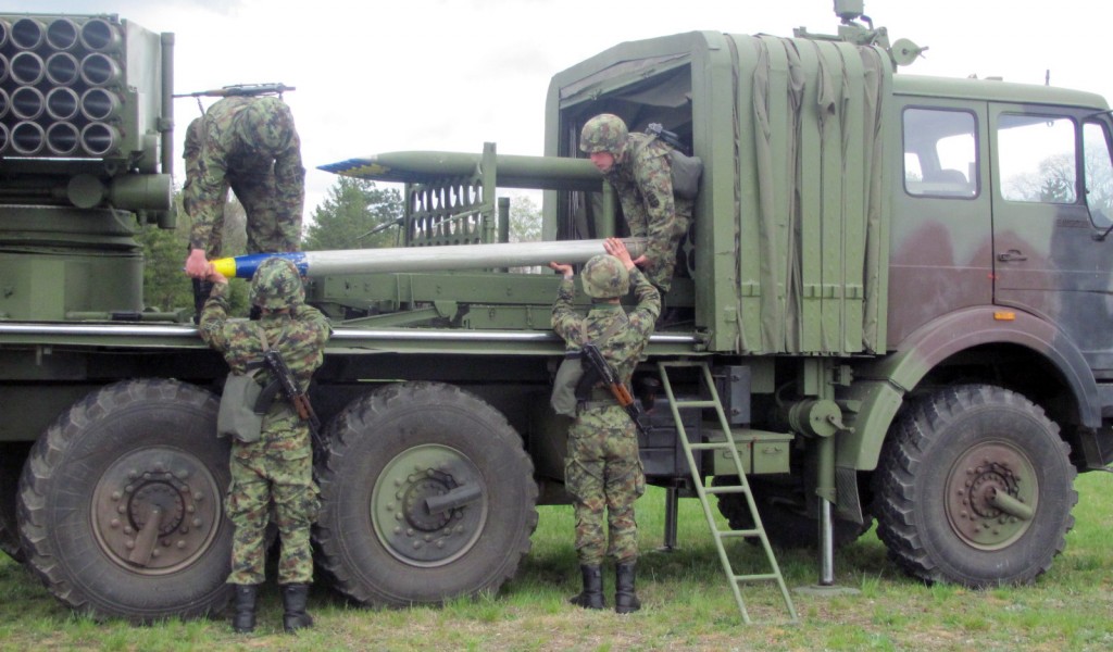 Obuka vojnika na služenju vojnog roka u Mešovitoj artiljerijskoj brigadi
