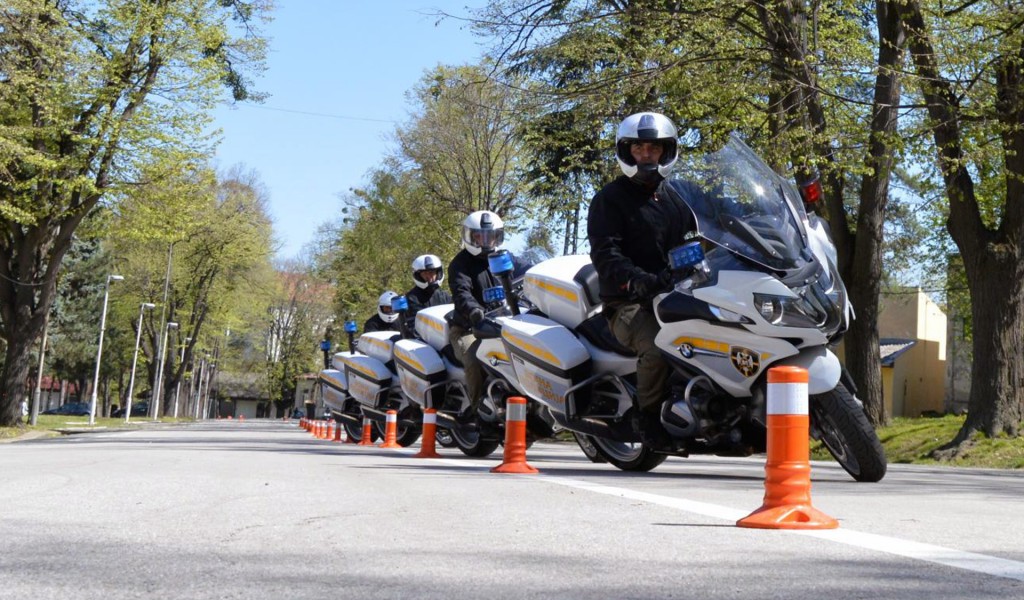 The Guard Conducts Training on Military Police Motorbikes