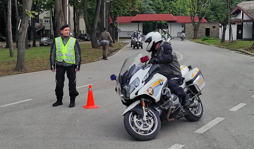 Training on Service Military Police Motorcycles