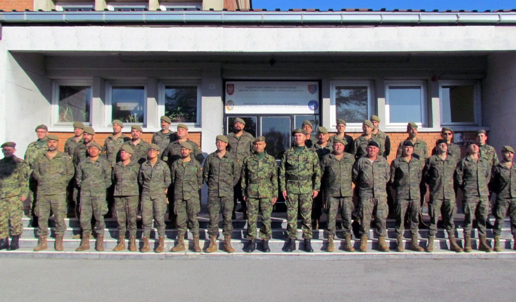 Members of Spanish Armed Forces train at CBRN Centre