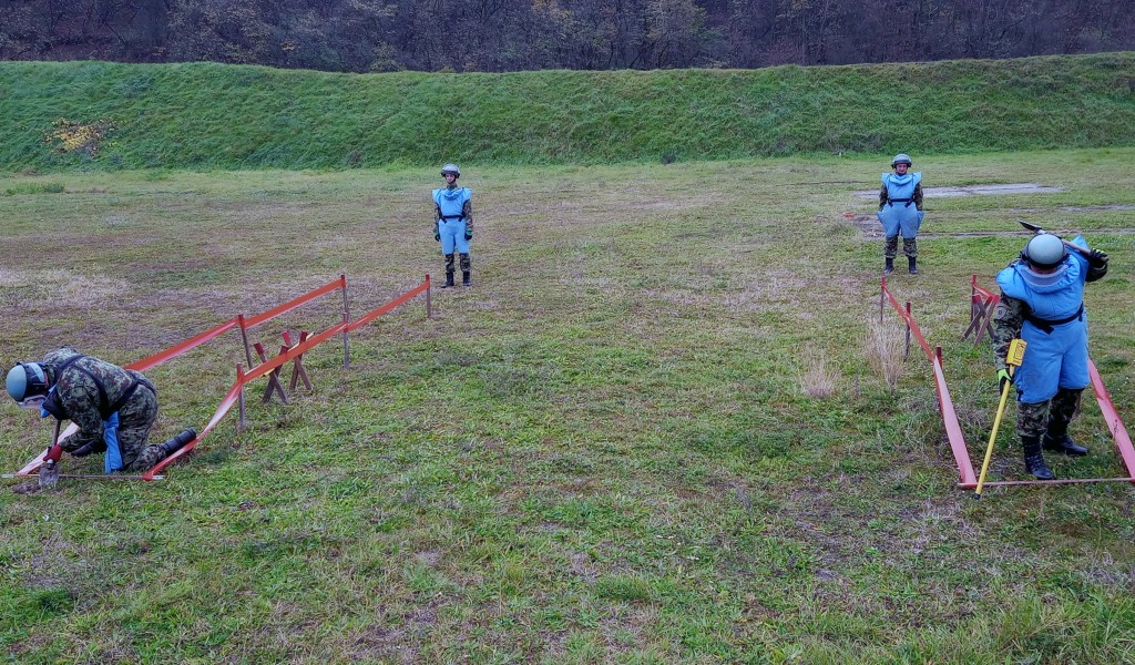 Demining and unexploded ordnance disposal training