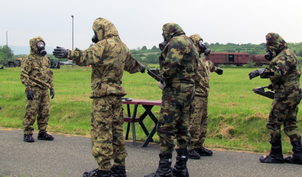 Training of Hungarian soldiers in CBRN Training Centre