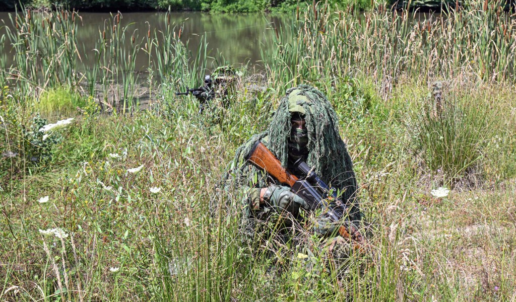 Army scouts doing summer training