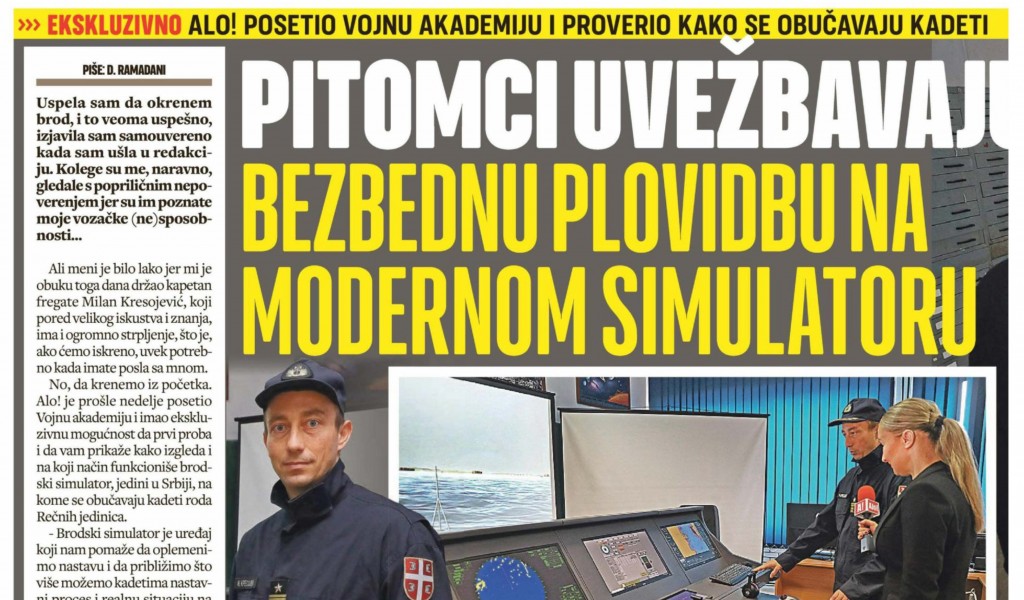 Alo Pitomci uvežbavaju bezbednu plovidbu na modernom simulatoru