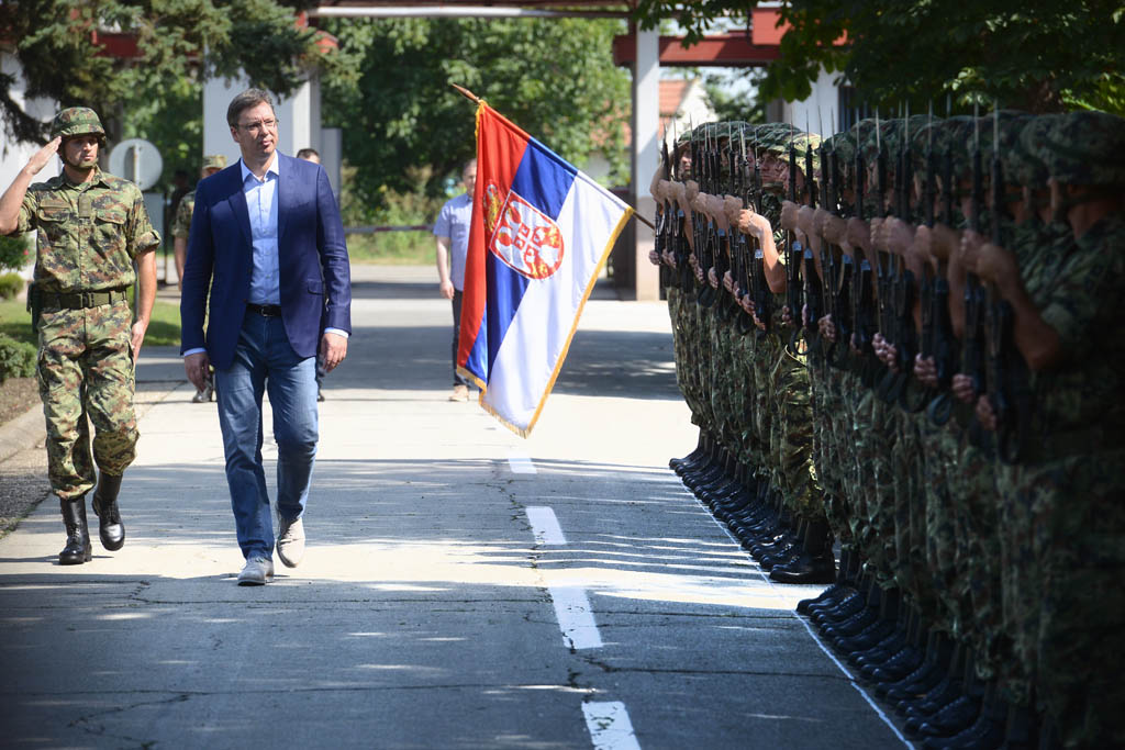 Prime Minister Vucic on a visit to the Special Brigade of the Serbian Armed Forces 