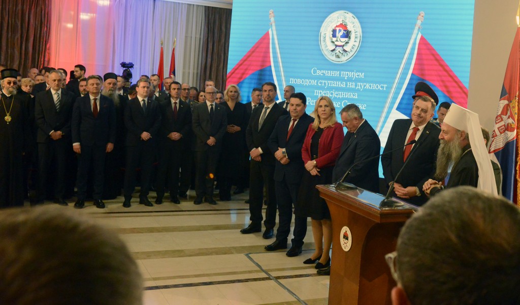 Minister Vučević and General Mojsilović attend reception to celebrate inauguration of new President of Republika Srpska