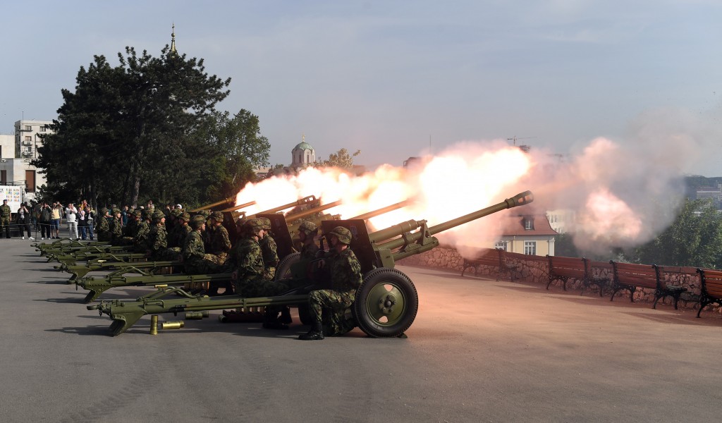 Victory Day Gun Salute on Kalemegdan Fortress