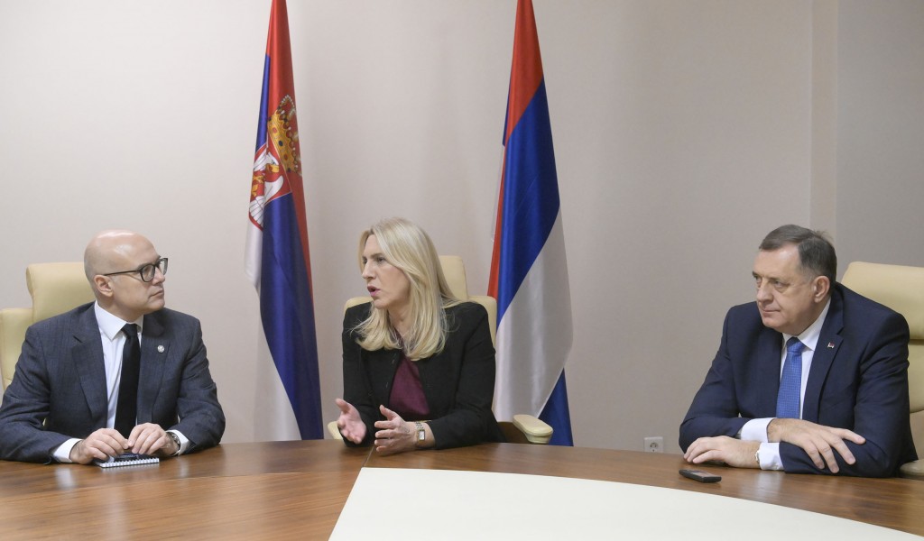 Sastanak ministra Vučevića sa Cvijanović i Dodikom u Istočnom Sarajevu 