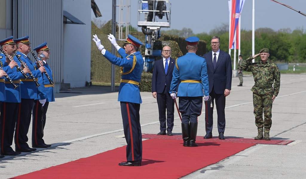 Председник Вучић стигао на приказ способности Војске Србије Гранит 2023 