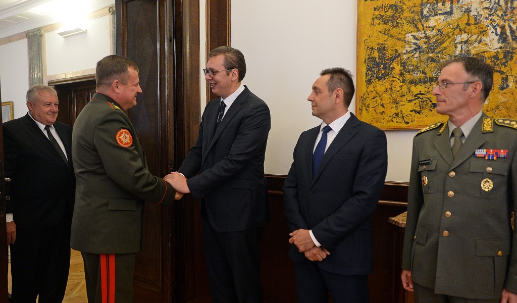 Састанак председника Вучића са министром одбране Републике Белорусије