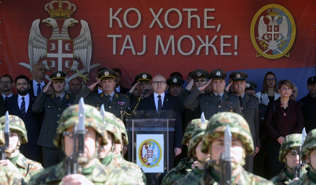 Министар Вучевић на полагању заклетве војника генерације март 2023 