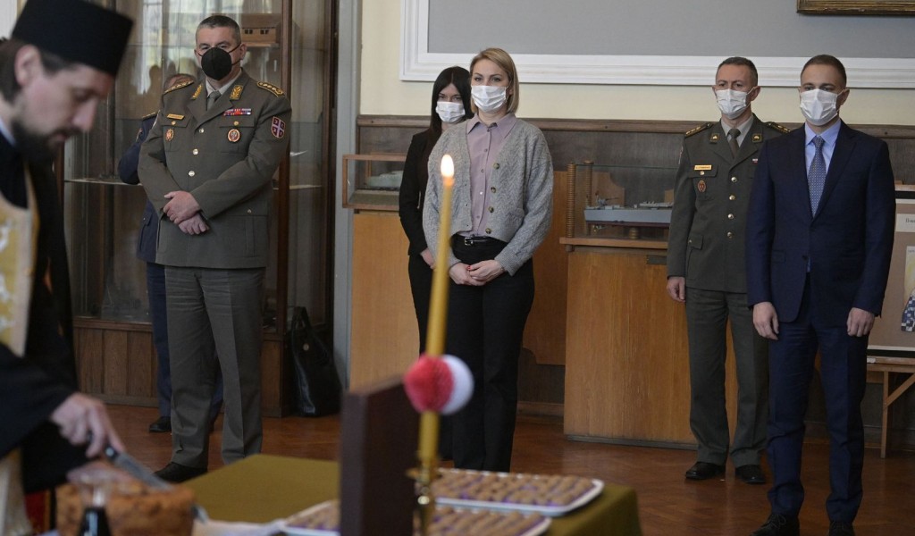 Minister Stefanović attends celebration of St Sava Day at Military Grammar School