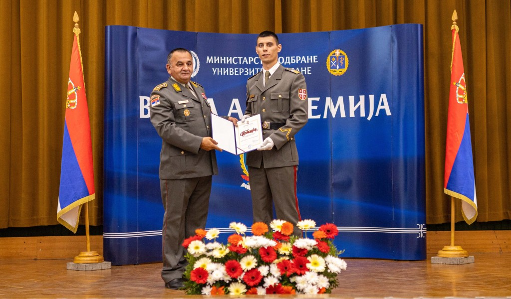 Diploma awarding ceremony for Military Academy cadets