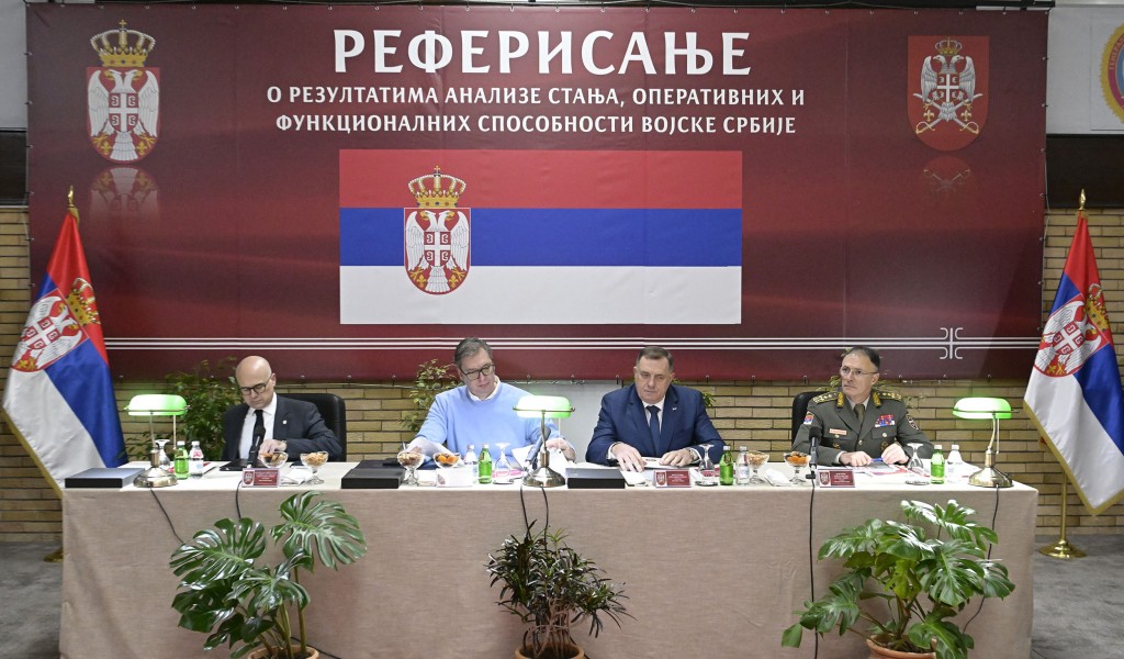 President Vučić attends meeting presenting results of 2023 analysis of Serbian Armed Forces capabilities