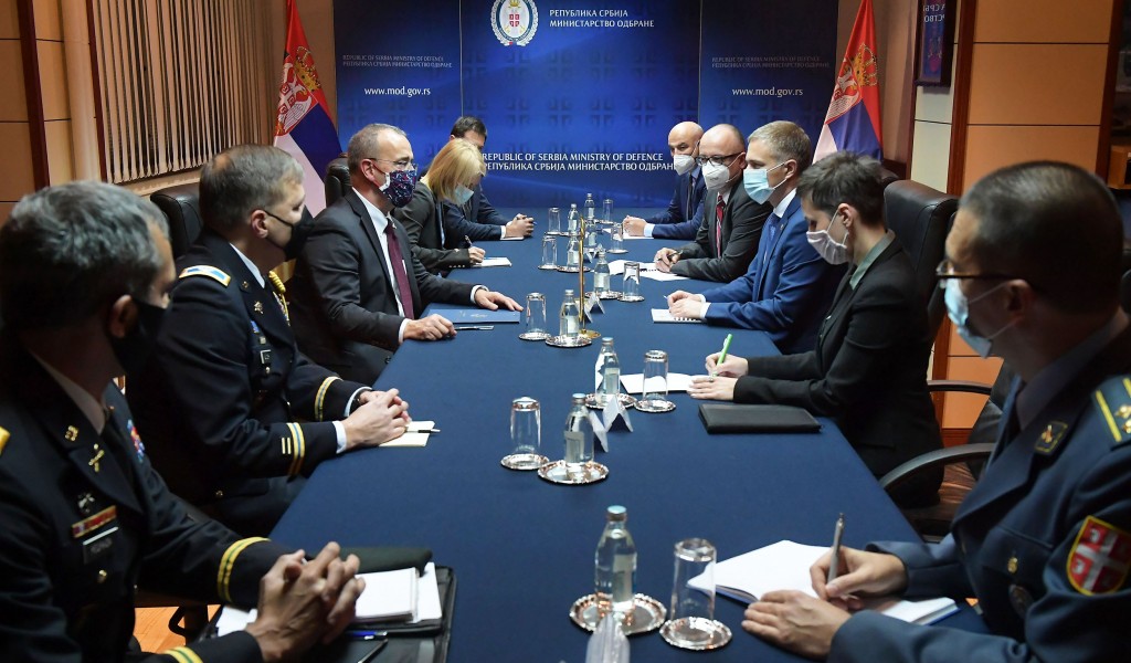 Minister Stefanović meets with U S Ambassador Godfrey
