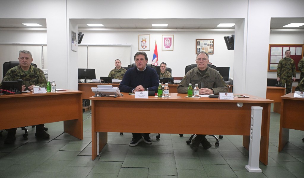 Minister Gašić and General Mojsilović visit Defence System Operations Centre