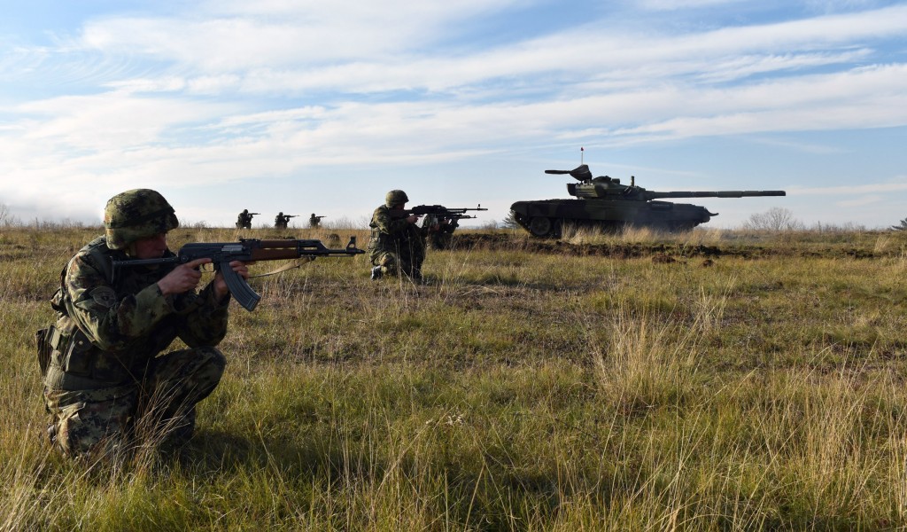 Infantry and armoured units combined training