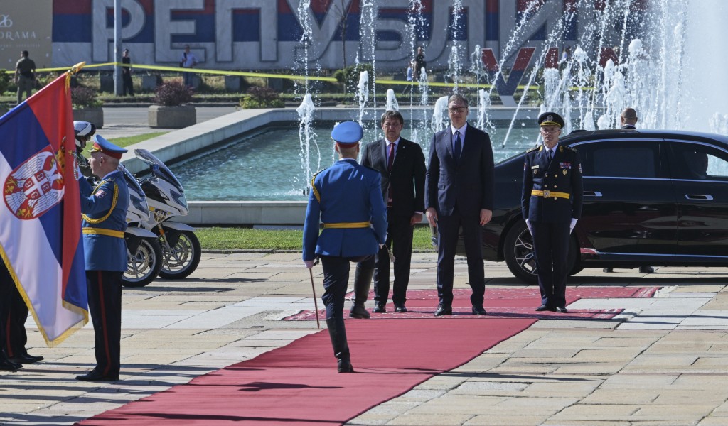 President Vučić arrives at Power of Unity military parade