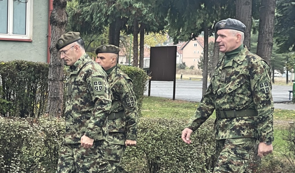 Obilazak dela zadejstvovanih snaga Vojske Srbije
