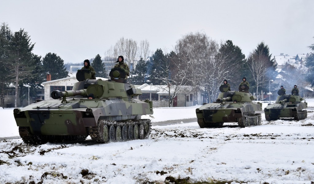 Training on Self Propelled Howitzers Gvozdika