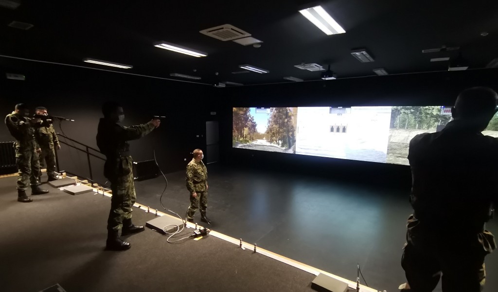Serbian Armed Forces Member Training on Trainers and Battlefield Simulator