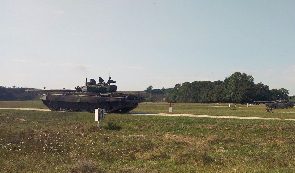 Armoured units conduct firing practice with branch weapons