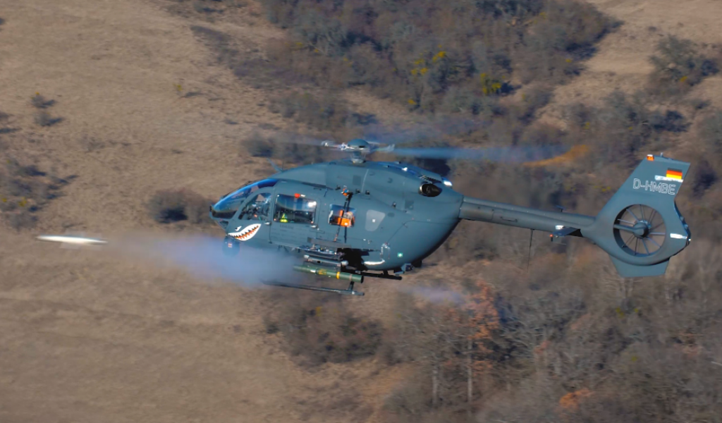Live fire demonstration featuring H145M helicopter in Romania