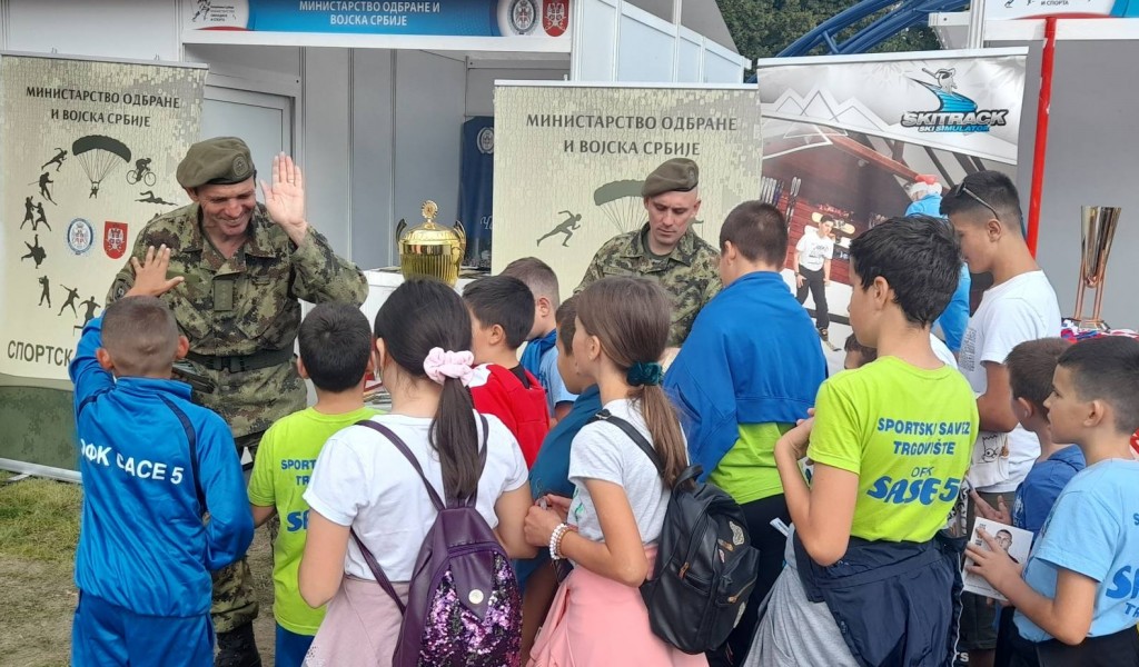 Members of Ministry of Defence and Serbian Armed Forces at 11th International Sports Fair
