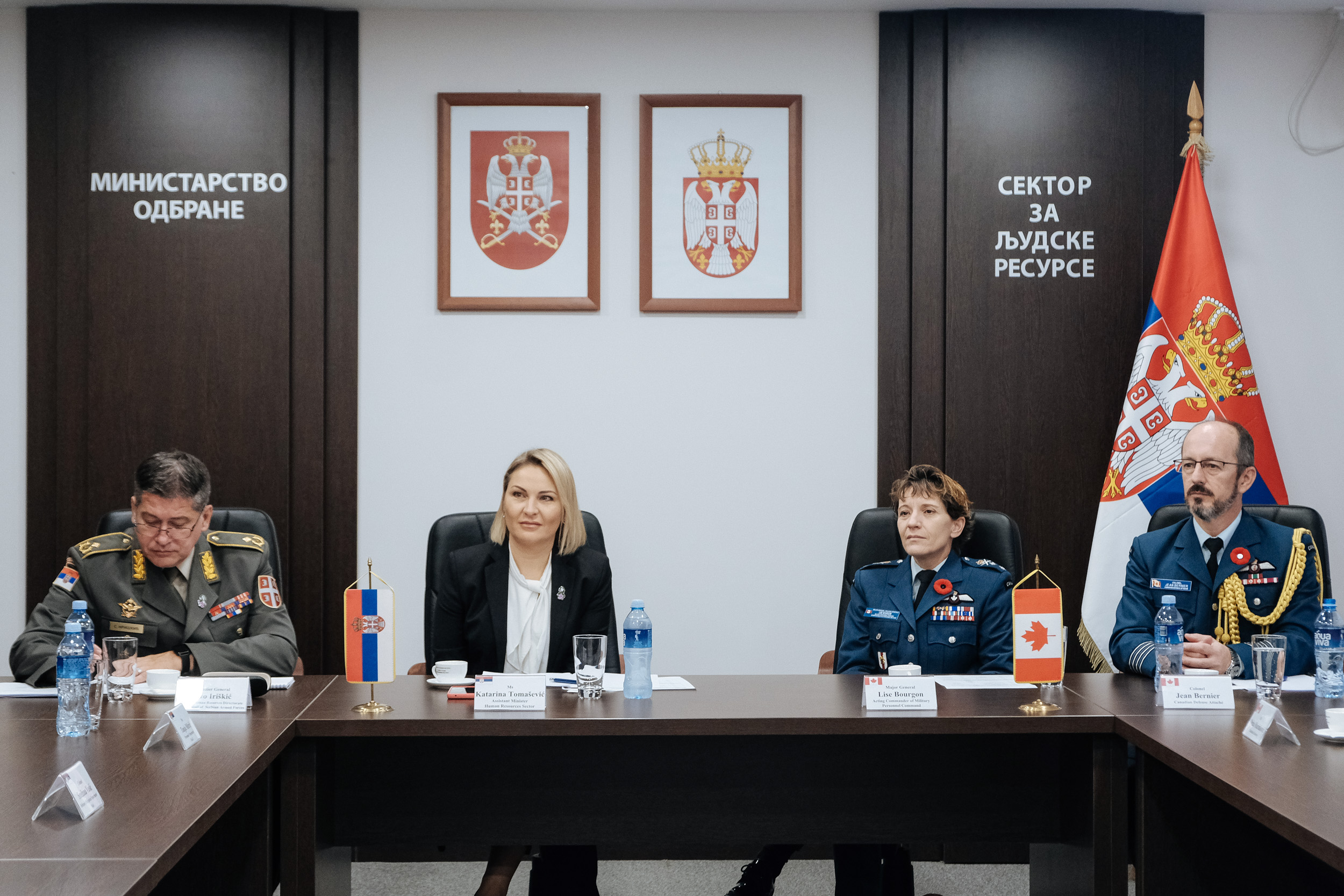 Visit from Major General Lise Bourgon | Ministry of defence Republic of  Serbia