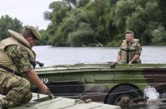 Војска Србије поставила мост преко Велике Мораве код Свилајнца