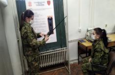 Military volunteers serving in Signal Brigade undergo training