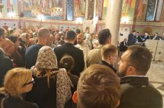 Načelnik Generalštaba na Vaskrs u Hramu Svetog Aleksandra Nevskog