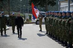 Minister Stefanović visits Serbian Force Protection Platoon in Naqoura  