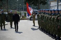 Ministar Stefanović obišao srpski vod za zaštitu snaga u Nakuri