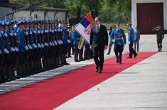 President Vučić Arrives at Airfield “Colonel-Pilot Milenko Pavlović” 