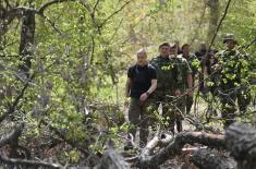 Minister Stefanović Visits Bases “Grlić” and “Veliki Trn” in Ground Safety Zone