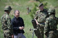 Minister Stefanović attends training and firing at Pasuljanske Livade