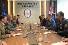 Sastanak ministra Stefanovića sa direktorom Međunarodnog vojnog štaba NATO general-potpukovnikom Virmanom
