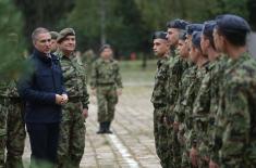 Minister Stefanović visits newly admitted Military Academy cadets