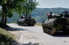Tactical training of Serbian Armed Forces mechanized units