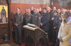 Начелник Генералштаба на божићно јутро у топчидерској цркви