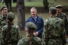 Minister Stefanović visits newly admitted Military Academy cadets