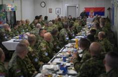 Minister Stefanović with Serbian peacekeepers in Lebanon: Serbia is proud of its boys and girls wearing blue berets