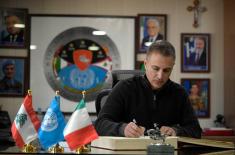 Minister Stefanović visits Serbian Force Protection Platoon in Naqoura  