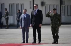 President Vučić Arrives at Airfield “Colonel-Pilot Milenko Pavlović” 