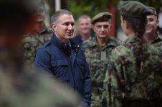 Minister Stefanović visits newly admitted Military Academy cadets