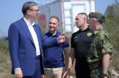 President Vučić arrives at Pasuljanske Livade